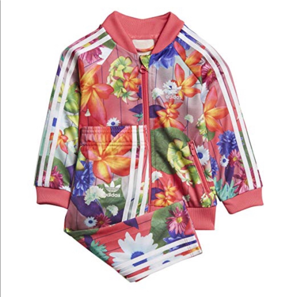 Floral Adidas tracksuit